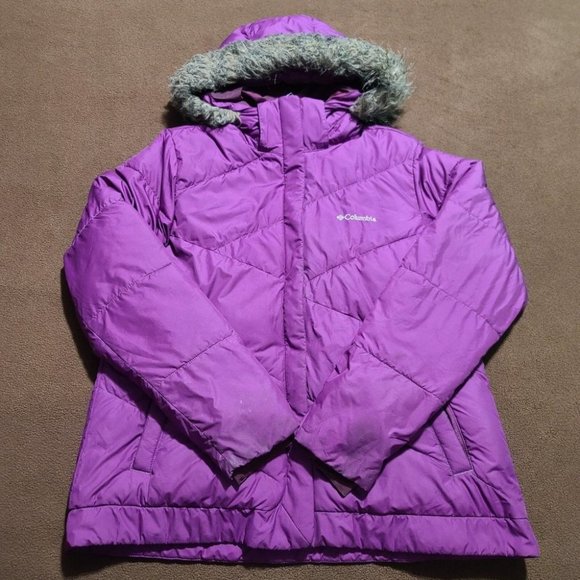 Columbia Jackets & Blazers - Columbia Women's Purple Lay D Down Faux Fur Trim Puffer Jacket Size XL